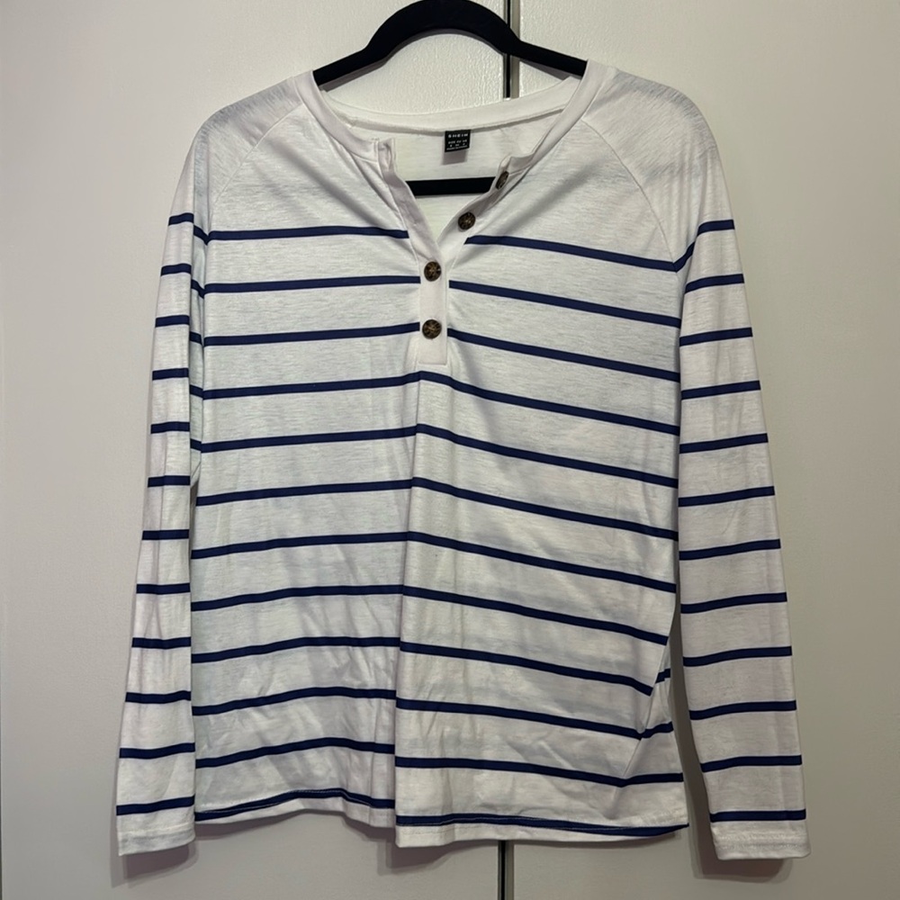 Nautical Henley Long sleeve top